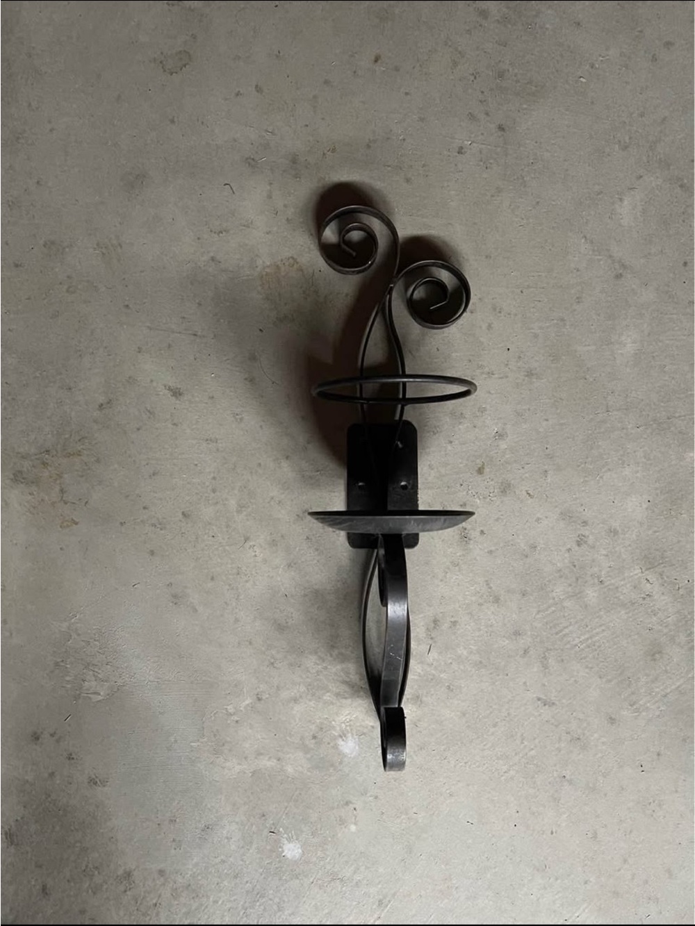 Black Metal Wall Candle Sconce - Brand Unknown